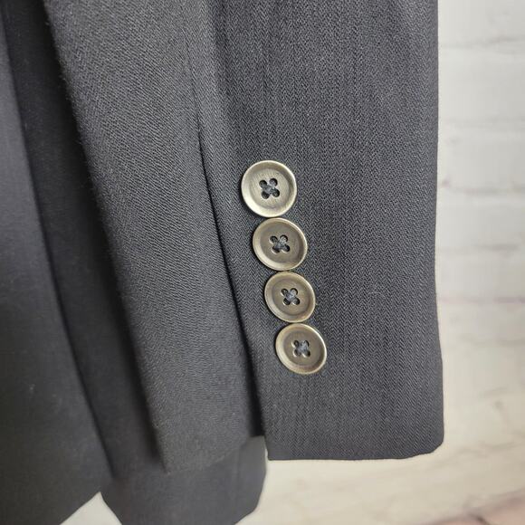 Calvin Klein Sport Coat Blazer Suit Jacket Mens 43R Wool/Polyester Blend Black - Picture 3 of 6